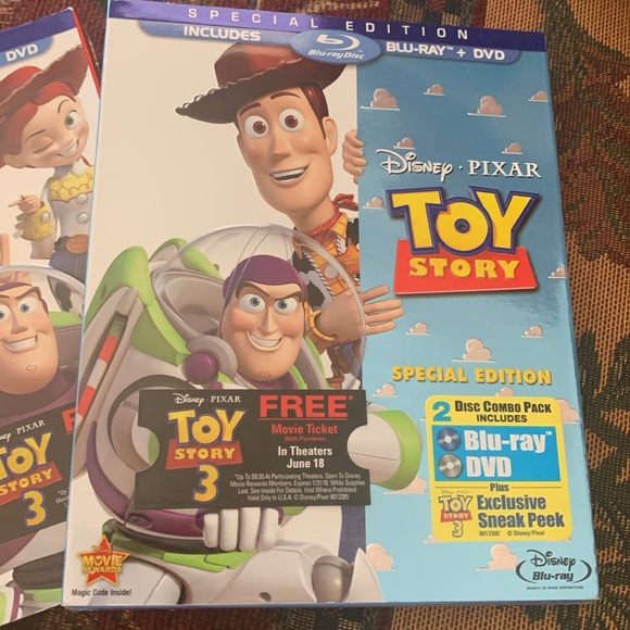Toy Story and Toy Story 2 Set is 2 DVD Blue-Ray Disc each New in Package - Picture 2 of 5